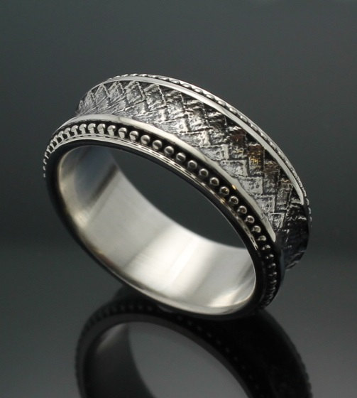 Antique silver on sale wedding bands